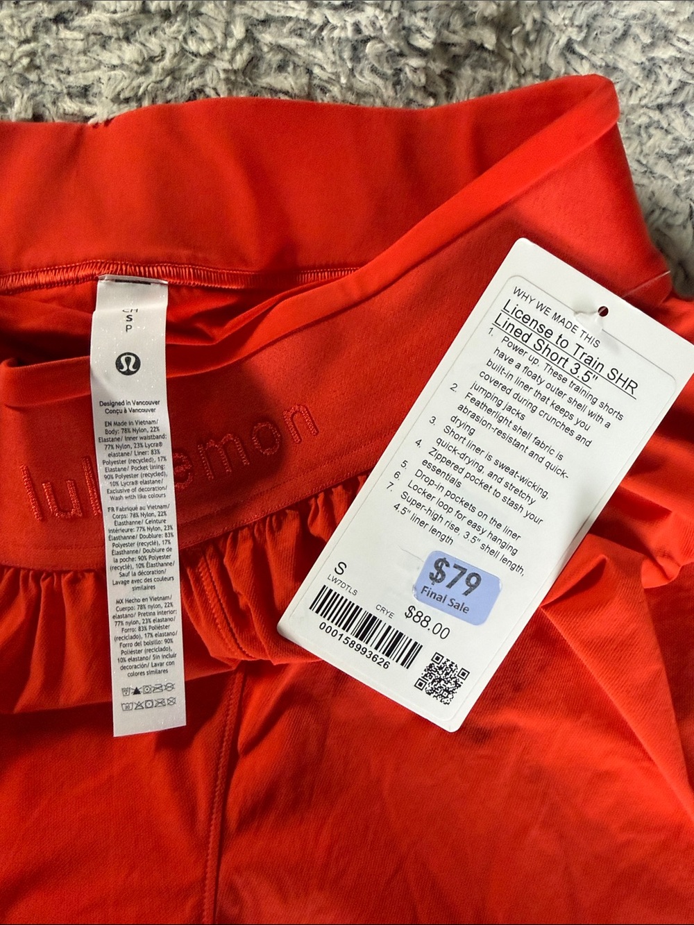 Lululemon License to Train Lined Short 3.5” - Picture 6 of 7